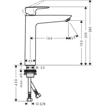 Praustuvo maišytuvas Hansgrohe MySport 71112000 Praustuvo maišytuvas Hansgrohe MySport 71112000