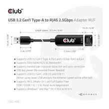 CLUB3D CAC-1420 network card CLUB3D CAC-1420 network card