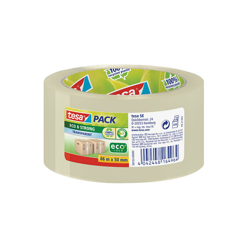 tesa tesapack® Eco Strong Packband 50 mm x 66 m transparent