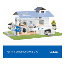 Pan / Tilt Security Camera Kit SPEC:4K 8MP (38402160), 2.4 GHz / 5 GHz, 10000mAh rechargeable lithium-ion battery, Solar