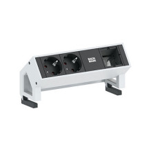 Bachmann Desk2 power strip, 2 sockets (CEE7) with GST18 cable
