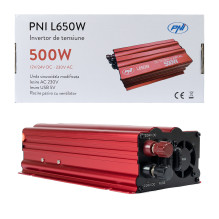 Box with 20 pieces of PNI L650W voltage inverter, dual power supply 12V / 24V, 230V output, 500W, modified sine, 5V 500m Box with 20 pieces of PNI L650W voltage inverter, dual power supply 12V / 24V, 230V output, 500W, modified sine, 5V 500m