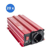 Box with 20 pieces of PNI L650W voltage inverter, dual power supply 12V / 24V, 230V output, 500W, modified sine, 5V 500m Box with 20 pieces of PNI L650W voltage inverter, dual power supply 12V / 24V, 230V output, 500W, modified sine, 5V 500m