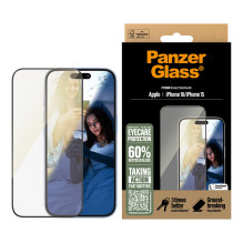 PanzerGlass ® EyeCARE™ Screen Protector iPhone 16 , 15 , Ultra-Wide Fit