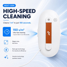 Riff Window cleaning robot with 2-side spraying (150sec / 1m2) + app + extra mops