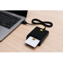 iLike USB Smart Card Reader, Contact IC Card Reader for Digital Signature, eID, Banking & Government Cards Black iLike USB Smart Card Reader, Contact IC Card Reader for Digital Signature, eID, Banking & Government Cards Black