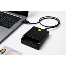 iLike USB Smart Card Reader, Contact IC Card Reader for Digital Signature, eID, Banking & Government Cards Black iLike USB Smart Card Reader, Contact IC Card Reader for Digital Signature, eID, Banking & Government Cards Black