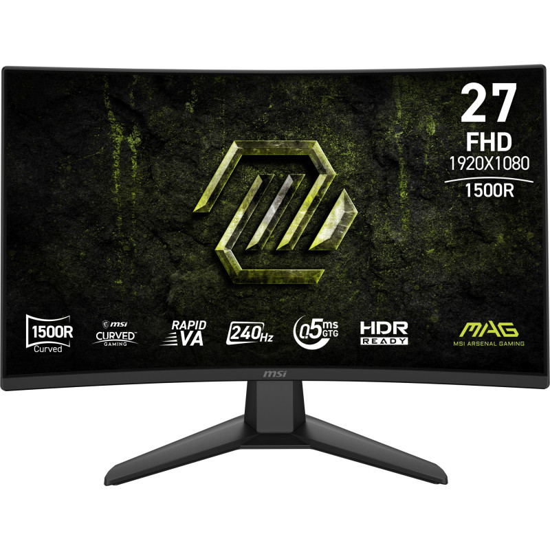LCD monitoriusMSI27" 1920 x 1080 pikseliųFull HD natūralaus kraštinių santykio 16:9 išlenktasMAG274CFX24 MAG 274CF 