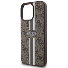 Guess 4G Printed Stripes MagSafe Case for iPhone 16 Pro Max - Brown Guess 4G Printed Stripes MagSafe Case for iPhone 16 Pro Max - Brown