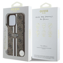 Guess 4G Printed Stripes MagSafe Case for iPhone 16 Pro Max - Brown Guess 4G Printed Stripes MagSafe Case for iPhone 16 Pro Max - Brown