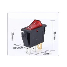 Riff KCD3 AC Rocker Switch On-Off 2-Position 3-Pin 16A 250VAC 20A 125VAC Red Riff KCD3 AC Rocker Switch On-Off 2-Position 3-Pin 16A 250VAC 20A 125VAC Red