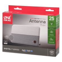One For All Design Line 360° DVB-T2 1080p Gewebe Antenne white 5G television antenna One For All Design Line 360° DVB-T2 1080p Gewebe Antenne white 5G television antenna