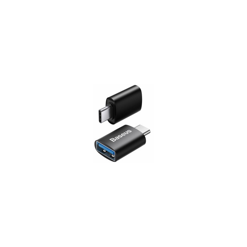 Adapteris Baseus USB Type-C kištukas - USB-A lizdas, juodas