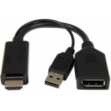 Gembird Active 4K HDMI to DisplayPort Adapter Black