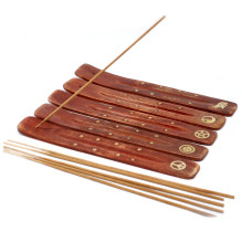Brass inlaid incense holder Ancient Wisdom (random model)