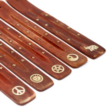 Brass inlaid incense holder Ancient Wisdom (random model)