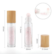 Roller bottle with Rose Quartz crystals - wooden cap Ancient Wisdom Roller bottle with Rose Quartz crystals - wooden cap Ancient Wisdom
