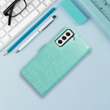 Flip case for Samsung A14 4G / A14 5G Mezzo Book mandala green