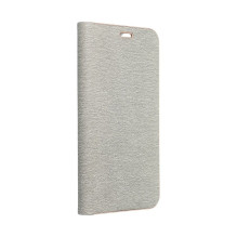 Atverčiamas dėklas, skirtas „Samsung A12 / M12 Luna Book“, aukso ir sidabro spalvos