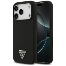 GUESS dėklas, skirtas IPHONE 17 Pro Max, suderinamas su MagSafe GUHMP17XSCTRLMK (silikonas su trikampio logotipu), juoda GUESS dėklas, skirtas IPHONE 17 Pro Max, suderinamas su MagSafe GUHMP17XSCTRLMK (silikonas su trikampio logotipu), juoda