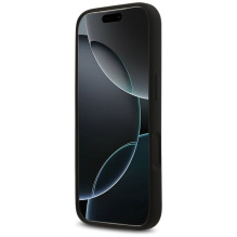 GUESS case for IPHONE 17 Pro Max compatible with MagSafe GUHMP17XSCTRLMK (Silicone W / Triangle Logo) black