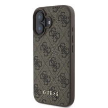 GUESS dėklas, skirtas IPHONE 16 GUHCP16SG4GFBR (PU 4G Classic), rudas GUESS dėklas, skirtas IPHONE 16 GUHCP16SG4GFBR (PU 4G Classic), rudas