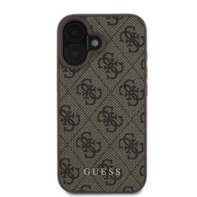 GUESS dėklas, skirtas IPHONE 16 GUHCP16SG4GFBR (PU 4G Classic), rudas GUESS dėklas, skirtas IPHONE 16 GUHCP16SG4GFBR (PU 4G Classic), rudas