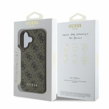 GUESS dėklas, skirtas IPHONE 16 GUHCP16SG4GFBR (PU 4G Classic), rudas GUESS dėklas, skirtas IPHONE 16 GUHCP16SG4GFBR (PU 4G Classic), rudas