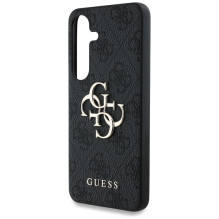 GUESS dėklas SAMSUNG S25 GUHCS25S4GMGGR (4G PU didelis logotipas) juodas
