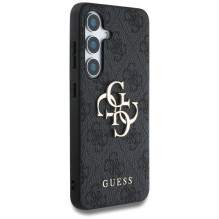 GUESS dėklas SAMSUNG S25 GUHCS25S4GMGGR (4G PU didelis logotipas) juodas