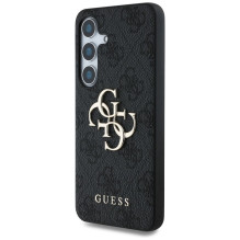GUESS dėklas SAMSUNG S25 GUHCS25S4GMGGR (4G PU didelis logotipas) juodas