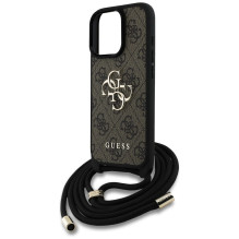 GUESS case for IPHONE 16 Pro Max GUHCP16XP4GMGCRW (CBDY PU 4G Big Logo W / Cord Strap) brown GUESS case for IPHONE 16 Pro Max GUHCP16XP4GMGCRW (CBDY PU 4G Big Logo W / Cord Strap) brown