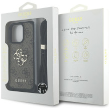 GUESS dėklas, skirtas IPHONE 16 Pro Max GUHCP16XP4GMGCRW (CBDY PU 4G didelis logotipas su laido dirželiu), rudas GUESS dėklas, skirtas IPHONE 16 Pro Max GUHCP16XP4GMGCRW (CBDY PU 4G didelis logotipas su laido dirželiu), rudas