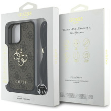 GUESS case for IPHONE 16 GUHCP16SP4GMGCRW (CBDY PU 4G Big Logo W / Cord Strap) brown
