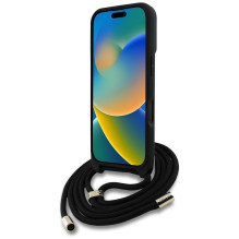 GUESS dėklas, skirtas IPHONE 16 GUHCP16SP4GMGCRW (CBDY PU 4G didelis logotipas su laido dirželiu), rudas GUESS dėklas, skirtas IPHONE 16 GUHCP16SP4GMGCRW (CBDY PU 4G didelis logotipas su laido dirželiu), rudas