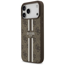 GUESS case for IPHONE 17 Pro Max compatible with MagSafe GUHMP17XP4RPSW (4G Printed Stripes) brown GUESS case for IPHONE 17 Pro Max compatible with MagSafe GUHMP17XP4RPSW (4G Printed Stripes) brown