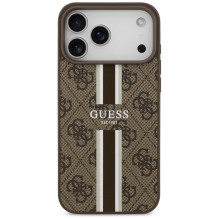 GUESS case for IPHONE 17 Pro Max compatible with MagSafe GUHMP17XP4RPSW (4G Printed Stripes) brown GUESS case for IPHONE 17 Pro Max compatible with MagSafe GUHMP17XP4RPSW (4G Printed Stripes) brown