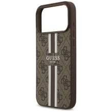 GUESS case for IPHONE 17 Pro Max compatible with MagSafe GUHMP17XP4RPSW (4G Printed Stripes) brown GUESS case for IPHONE 17 Pro Max compatible with MagSafe GUHMP17XP4RPSW (4G Printed Stripes) brown