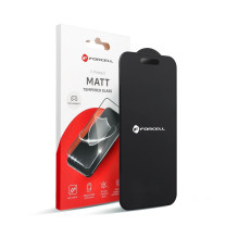 Grūdintas stiklas iPhone 15 PRO MAX Forcell matinis stiklas, juodas
