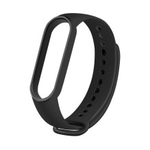 Silikoninis dirželis, skirtas XIAOMI Mi Band 5 / 6 / 7, juodas (01)