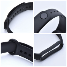 Silikoninis dirželis, skirtas XIAOMI Mi Band 5 / 6 / 7, juodas (01)