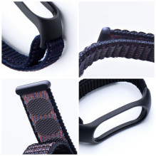 Nylon strap for XIAOMI Mi Band 5 / 6 / 7 black (05)