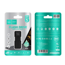 USB atmintinė 128GB USB 2.0 (USB A) Hoco UD6 juoda