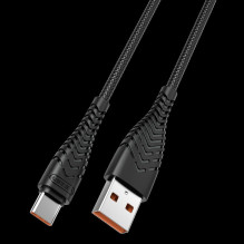USB A–C tipo laidas VEGER 2,4A V104 1,2 m juodas