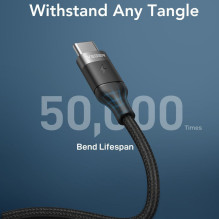 C tipo į C tipo keitiklis VEGER PD 5A 100W CC02 1,5 m juodas C tipo į C tipo keitiklis VEGER PD 5A 100W CC02 1,5 m juodas