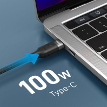 Cable Typ C to Typ C VEGER PD 5A 100W CC02 1,5 m black
