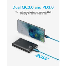 Nešiojamoji baterija Veger S11 (W1140) PD QC3.0 2A 22,5W 10000 mAh, juoda Nešiojamoji baterija Veger S11 (W1140) PD QC3.0 2A 22,5W 10000 mAh, juoda