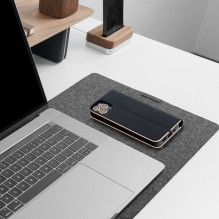 Atverčiamas dėklas, skirtas „Samsung A37 5G Luna Book“, auksinės spalvos, juodas Atverčiamas dėklas, skirtas „Samsung A37 5G Luna Book“, auksinės spalvos, juodas