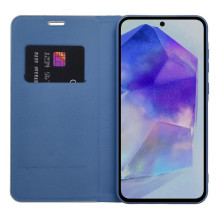 Flip case for Samsung A56 5G Luna Book Carbon blue