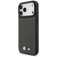 BMW dėklas, skirtas IPHONE 17 Pro Max, suderinamas su MagSafe BMHMP17X24CFMMK (matinis Kevlaras), juodas